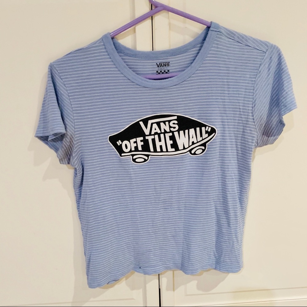 light blue vans women’s tee